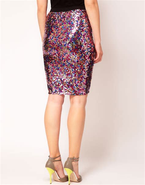 Stylish Curves Pick Of The Day Asos Curve Colored Sequin Skirt