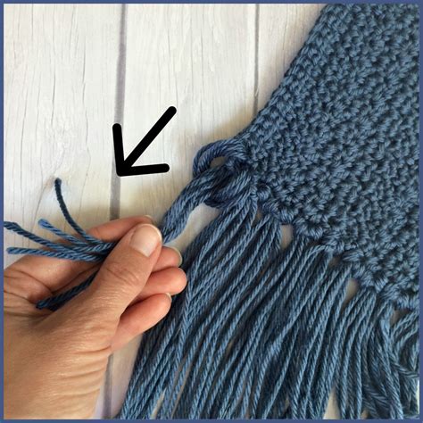 How To Add Fringe To A Crochet Project Step By Step Photo Tutorial Crochet Scarf Pattern