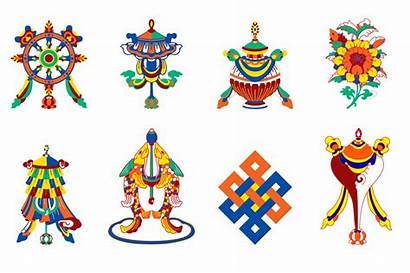 Symbols Symbol Buddhism Auspicious Tibetan Eight Buddha