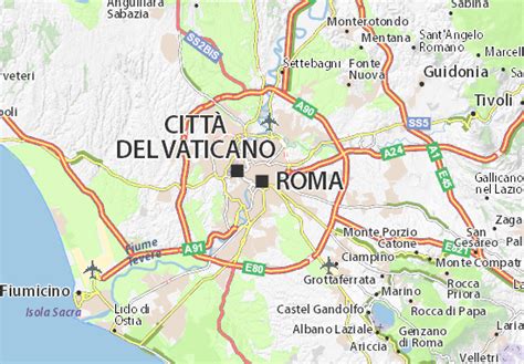 Mapa Roma Plano Roma Viamichelin