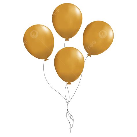 Vector Of Golden Ballons For Party Or Celebration Balloon Golden