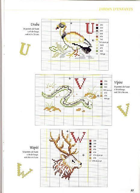 I have sharpened and enhanced these. Cross stitch letters with animals (5) - free cross stitch ...