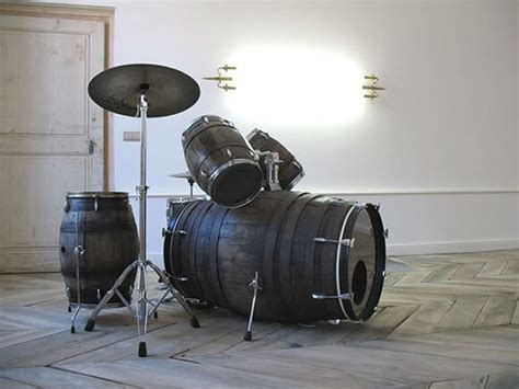 This Awesome Drum Set Is Made With Repurposed Wine Barrels