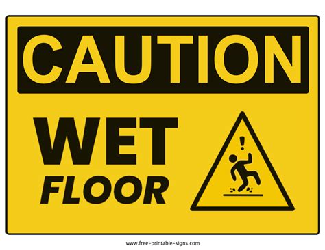 Free Printable Wet Floor Signs Printable Word Searches