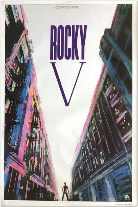 Rocky V 1990 Original 27x41 Movie Poster Advance White Etsy
