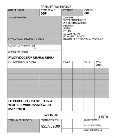 Electrical Invoice Template 7 Free Word Pdf Format Download