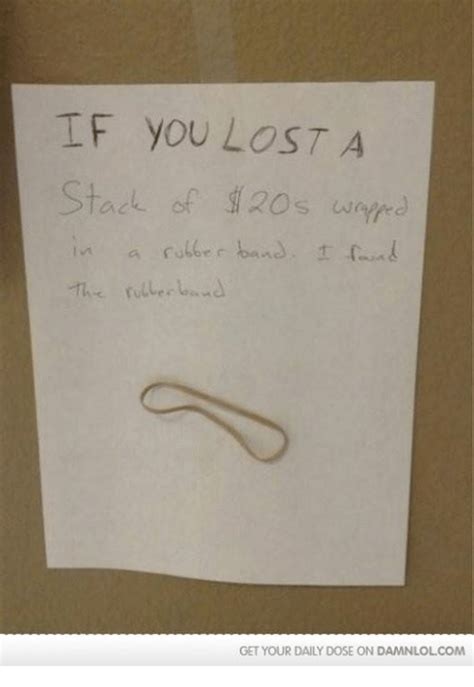 Tf You Lost A Stack Of G20s A Rubber Band Get Your Daily Dose On