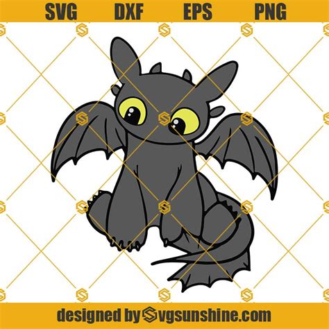 Dragon Toothless Svg Toothless Svg Png Dxf Eps Cut Files For Cricut