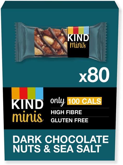 Sale Case Price Kind Minis Bars Dark Chocolate Nuts And Sea Salt 80x20g