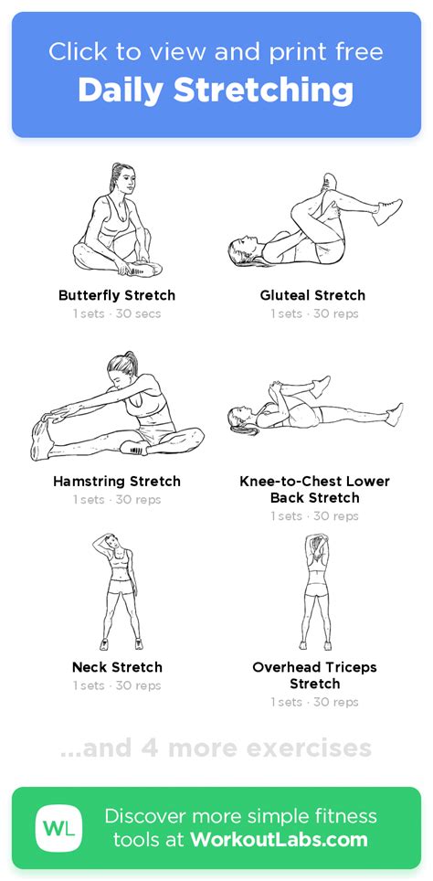 Free Printable Stretching Exercises For Seniors