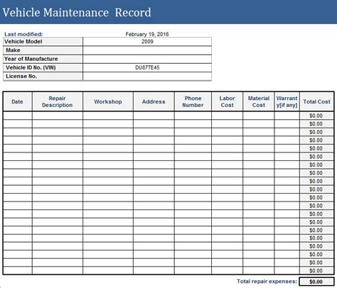 Vehicle maintenance log is for every owner who needs an easy to maintain and customizable template to make note of the vehicle repair. 20 Free Vehicle Maintenance Log Templates - Log Templates