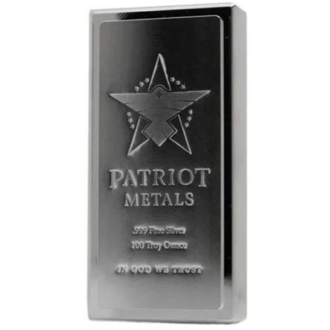 Buy The Patriot Metals 100 Oz Silver Stacker Bar New Monument Metals