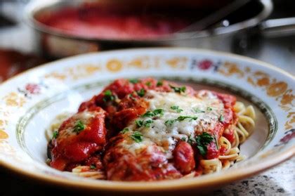 Add the marinara sauce to the skillet. Chicken Parmigiana | The Pioneer Woman