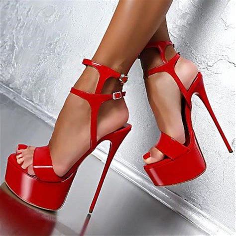 Red Stripper Heels Patent Leather Platform Stiletto Heel Sexy Shoes Summer Sexy Platform