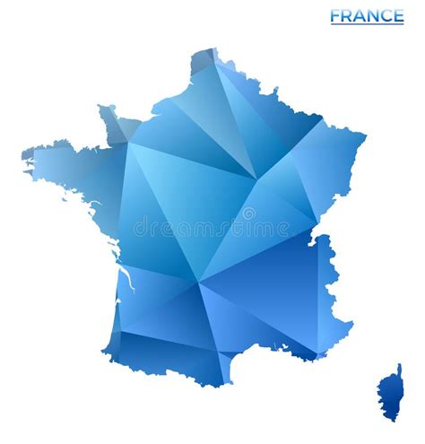 Vector Polygonal France Map Stock Vector Illustration Of Isolated