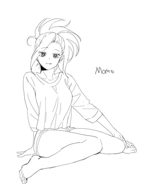 Momo Yaoyorozu Coloring Pages My Hero Academia Coloring Pages PDMREA
