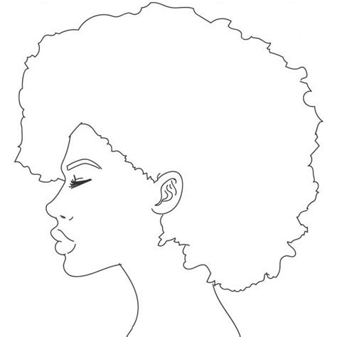 Download Silhouette Of Woman With Curly Hair For Free Outline Art