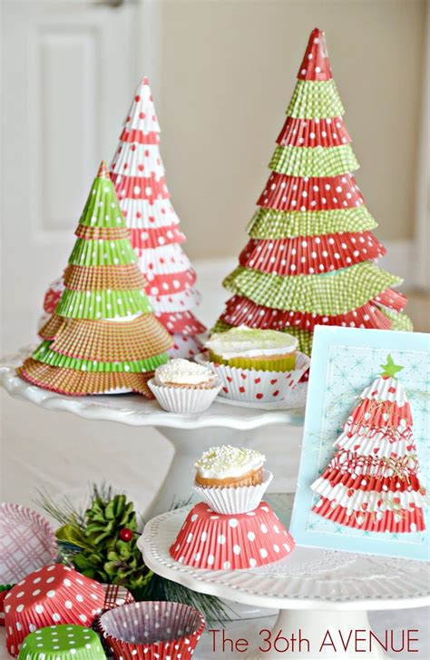 Make Cupcake Liner Christmas Trees Holiday Tutorial Christmas Crafts