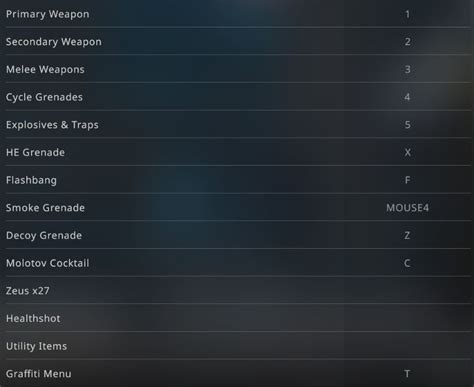 Counter Strike Global Offensive Keyboard Controls