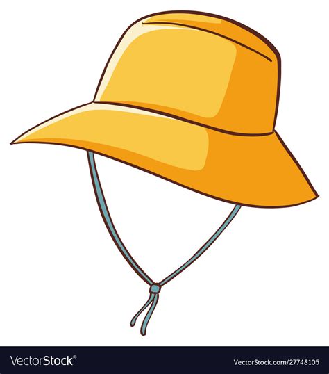 Yellow Hat On White Background Royalty Free Vector Image