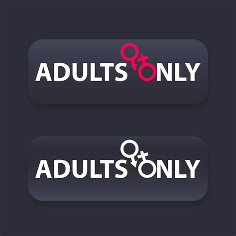 premium vector adults only sign age restriction adults only button vector illustration