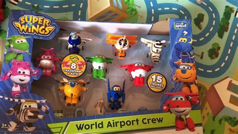 Super Wings Toys World Airport Crew Collector Pack Youtube