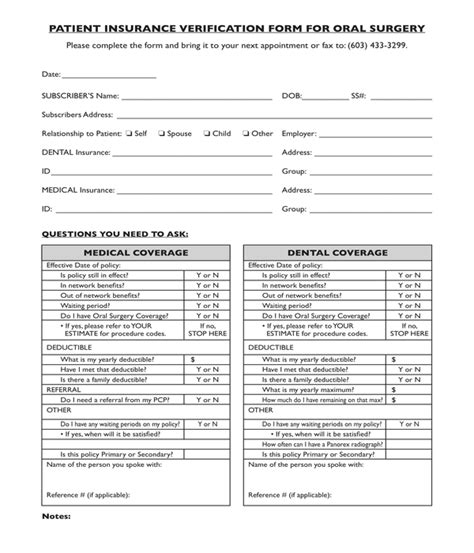 Over the years dental plans have added. FREE 4+ Dental Insurance Verification Forms in PDF