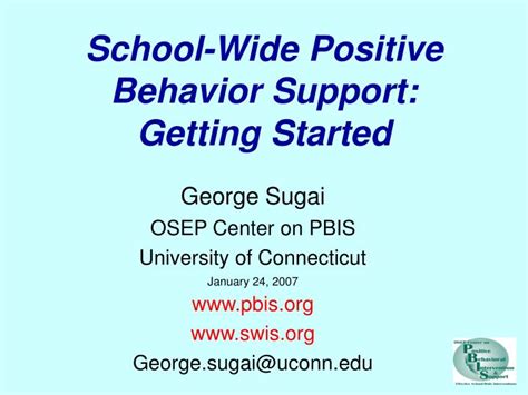 Ppt School Wide Positive Behavior Support Getting Started Powerpoint