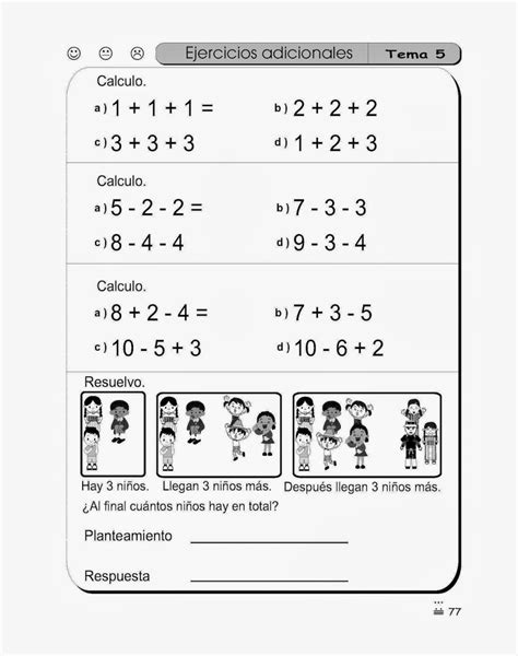 Ejercicios De Matematica Para Primer Grado Educanimando