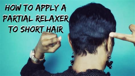 Short Hair Tutorial How To Apply A Partial Relaxer To Short Hair Youtube
