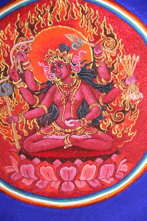 Red Dakini Vajrayogini Tantra Art Buddhist Art Buddhism Art