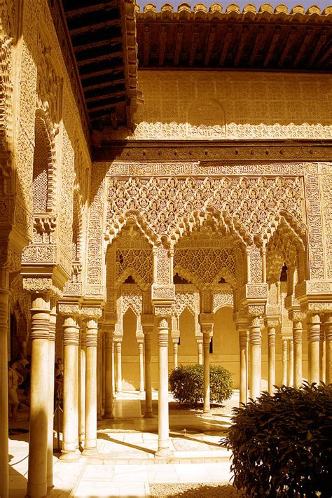 Moorish Architecture In The Nasrid Palaces At The Alhambra Granada
