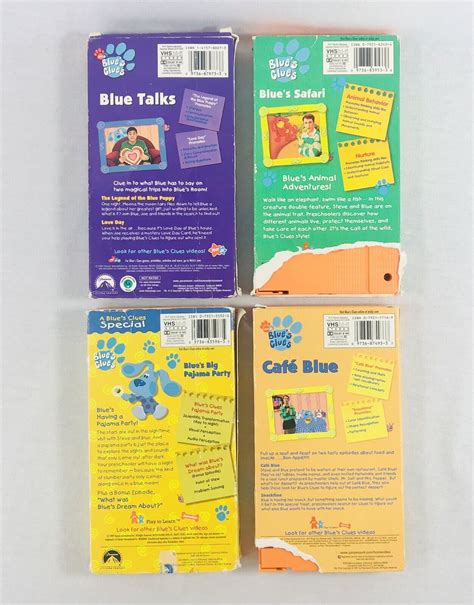 Blues Clues Nick Jr Vhs Lot Of Talks Safari Pajama Cafe Ebay The