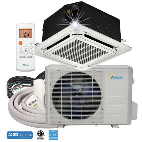 They are also extremely versatile as they can be mounted either at the wall or even at the ceiling depending on the room type and the user's. 18000 BTU Ductless Mini Split Air Conditioner - Ceiling ...