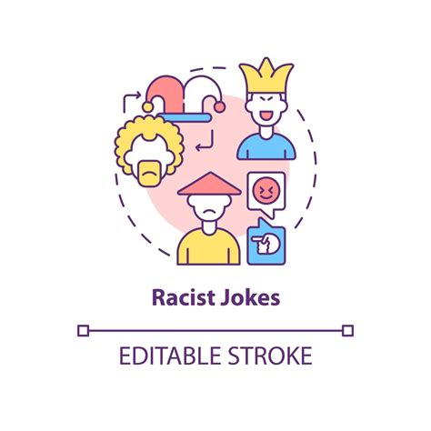 Racist jokes concept icon. Racism in social situation abstract idea