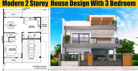 Modern Storey House Design With Bedroom Engineering Discoveries
