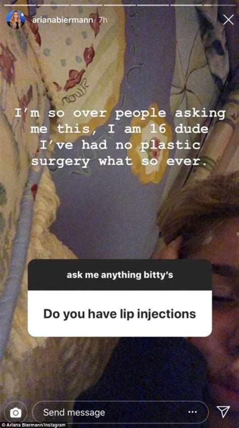 Kim Zolciaks Daughter Ariana Says She Hasnt Received Lip Injections