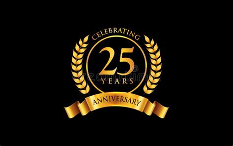 25th Years Anniversary Logo Design Stock Vector Illustration Of