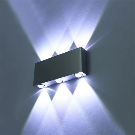 modern 6w up and down sconce lights led wall light indoor day white spotlights uk ebay