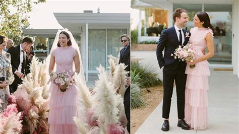 Mandy Moore Gets Married In A Pink Wedding Dress People News