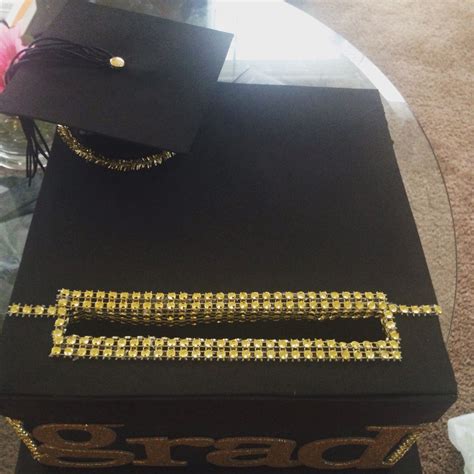 Get it as soon as tue, jun 8. DIY Graduaton card box black & gold ght_e | Graduation ...
