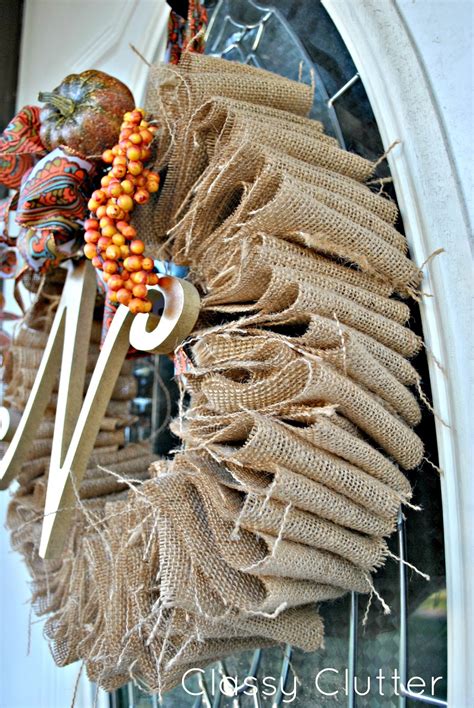 Burlap Fall Wreath For Under 5 Classy Clutter