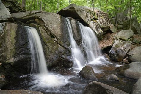 Casacading Waterfalls At Willard Brook State Forest In Northern