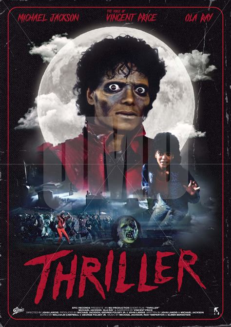 Michael Jackson Thriller Original Poster Art Print Etsy Uk