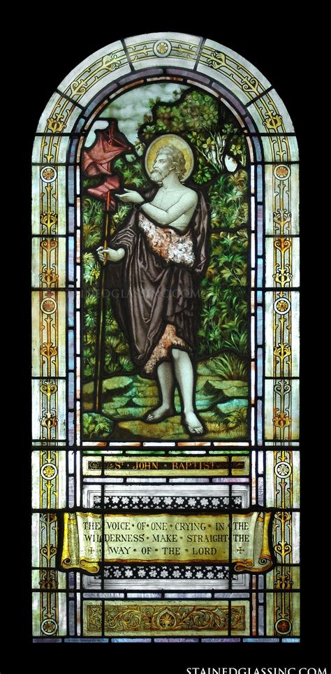 The Baptist John Religious Stained Glass Window