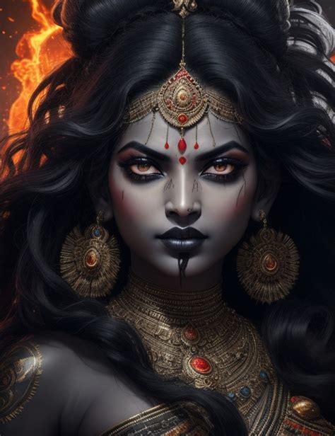 Artstation Divine Glances Ai Portraits Of Maa Kali And Maa Durga