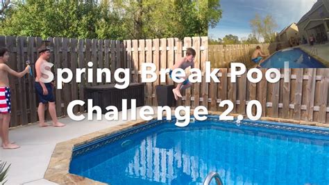 T F B Vlog Spring Break Pool Challenge 20 Youtube
