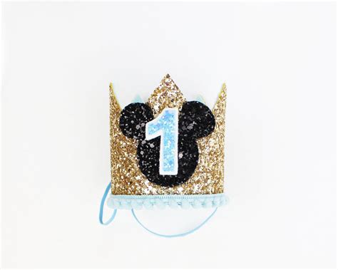 Mickey Mouse 1st Birthday Crown Mickey Mouse Crown Mickey Etsy