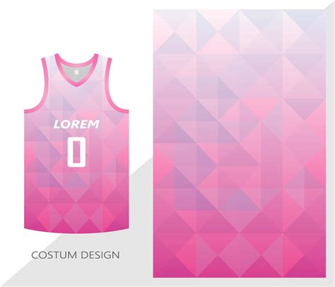 Basketball Jersey Pattern Design Template Pink Abstract Background For
