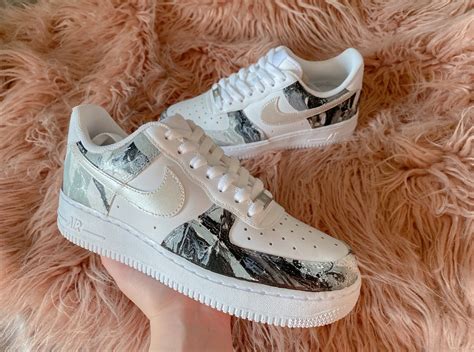 Marble Hydro Dipped Air Force 1s Etsy